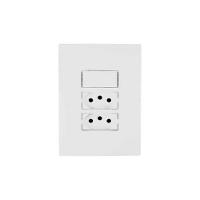 Interruptor Simples + 2 Tomadas 10a Linha I9 Ilumi - Conjunto Elétrico - 1