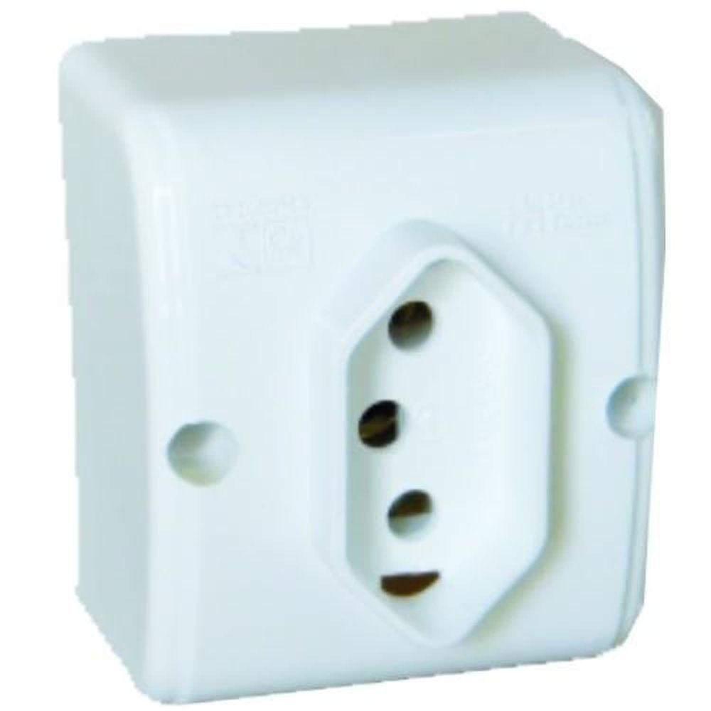 Tomada 3p 20a Branca Externa - Conjunto Mectronic - 1