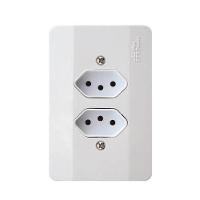 Tomada Vertical 3p 20a Conjunto 2 Unidades - Linha Millenium Mectronic 12849 - 1