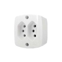 Conjunto 2 Tomadas 3p 10a 250v - Linha Retangular - Certificado Nbr Nm 60884-1 E Nbr 14136 - 1