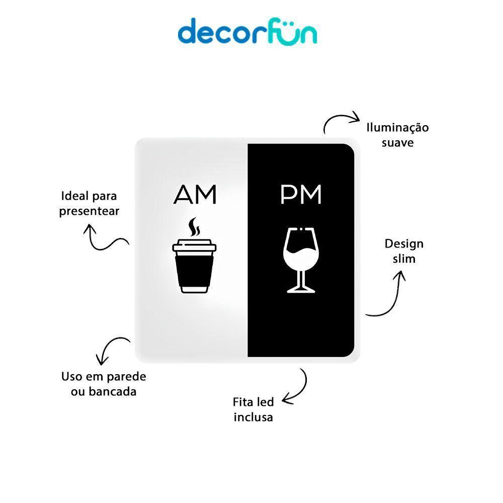 Ilumine Seus Momentos Com A Luminária Slim Box Para Café E Vinho - Luz Indireta Usb! - 3