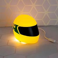 Luminária 3d Senna: Estilo E Iluminação Em Um Capacete Amarelo Para Sua Casa Moderna - 2