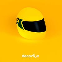 Luminária 3d Senna: Estilo E Iluminação Em Um Capacete Amarelo Para Sua Casa Moderna - 3