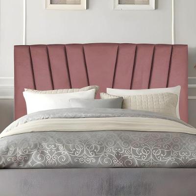 Cabeceira Casal Box De Cama Estofada 140 Cm Antonella Suede Rosé