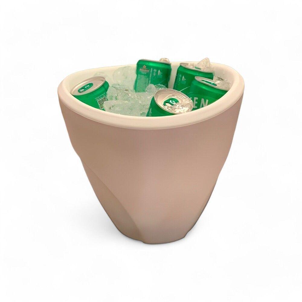 Champanheira 5l Pequena Balde De Gelo Com Parede Dupla Branca - 2