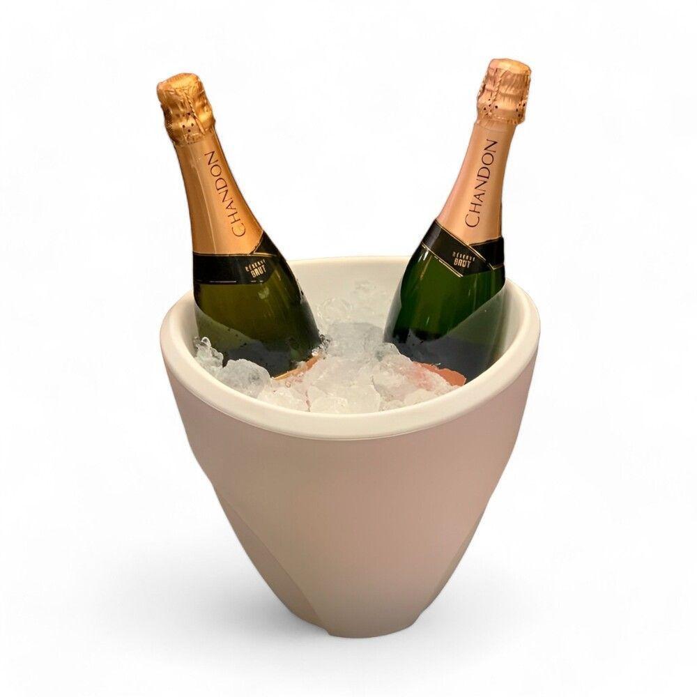 Champanheira 5l Pequena Balde De Gelo Com Parede Dupla Branca - 3