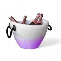 Balde De Gelo Led Para 4 Garrafas - Elegância E Praticidade Em 13l Com Alça E Parede Dupla! Ideal Para Suas Festas E Comemorações! - 2