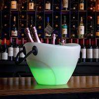 Balde De Gelo Led Para 4 Garrafas - Elegância E Praticidade Em 13l Com Alça E Parede Dupla! Ideal Para Suas Festas E Comemorações! - 4