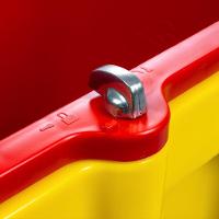 Carro Balde 35l Nobre - Amarelo Com Balde Vermelho, Divisor De água E Sistema Quebra-ondas - 2