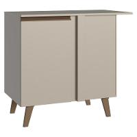 Balcão De Canto 1 Porta Com Pés Nice Madesa Crema - 1