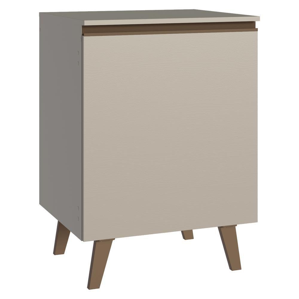 Balcão De Cozinha 60 Cm 1 Porta Com Pés Nice Madesa Crema - 1