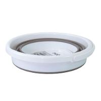 Balde Dobrável 12l Branco E Cinza - Praticidade E Estilo Para Sua Casa! Ideal Para Organizar, Limpar E Levar Para Todos Os Lados Com Facilidade! - 3