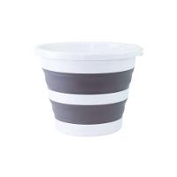 Balde Dobrável 12l Branco E Cinza - Praticidade E Estilo Para Sua Casa! Ideal Para Organizar, Limpar E Levar Para Todos Os Lados Com Facilidade! - 4