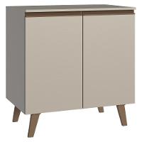 Balcão De Cozinha 80 Cm 2 Portas Com Pés Nice Madesa Crema - 1