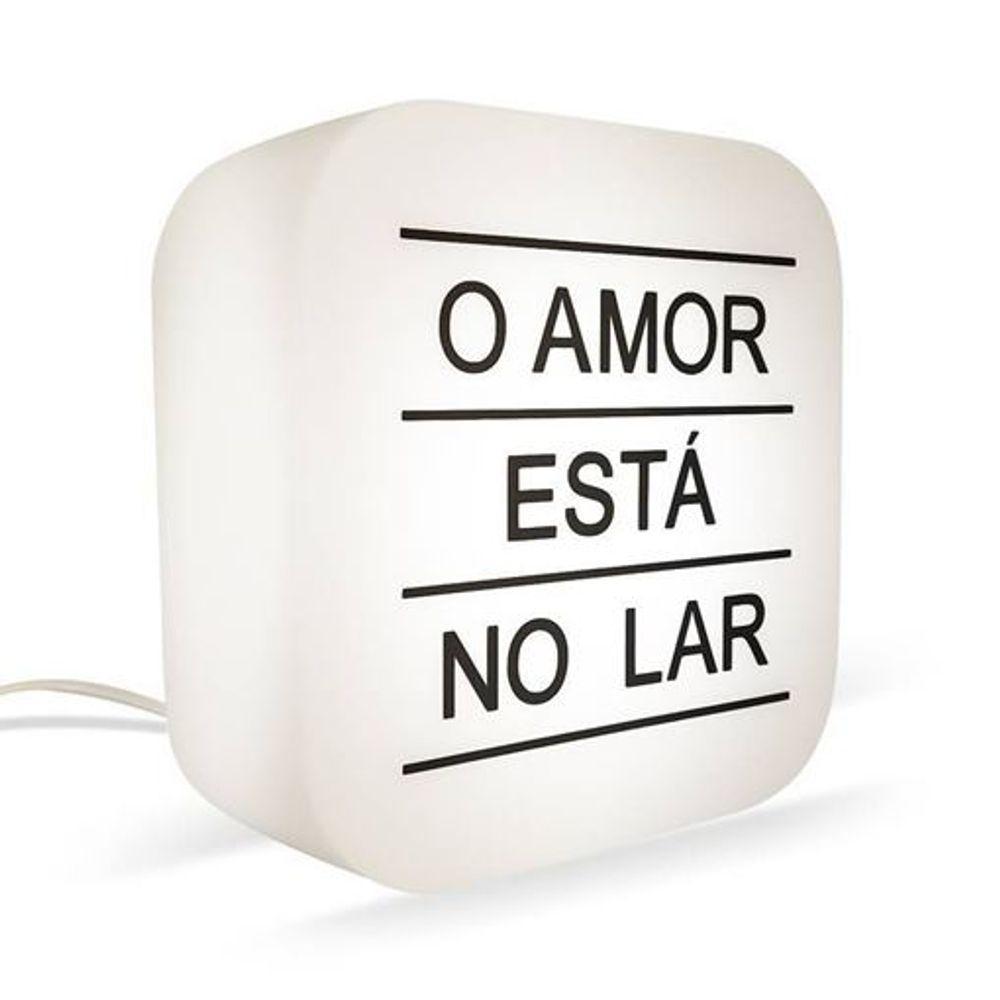 Luminária Box Amor E Luz - Estilo E Aconchego Para O Seu Lar - 1