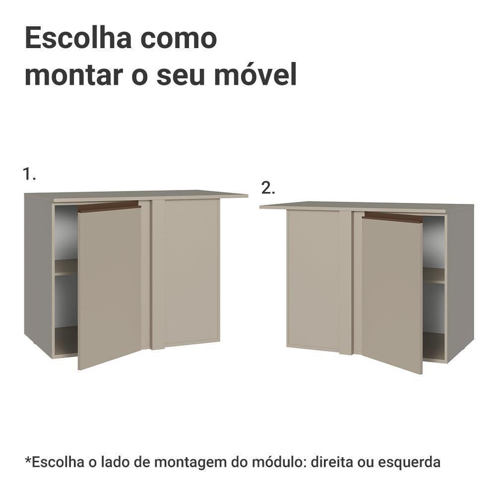 Balcão De Canto 1 Porta Suspenso Nice Madesa Crema - 4