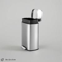 Lixeira De Pedal Compacta 5l Em Aço Inoxidável Com Balde Interno Removível - Praticidade E Elegância Para Sua Cozinha! - 2