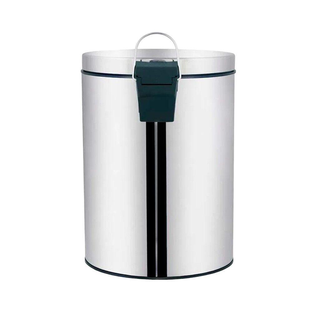 Lixeira Elegante Em Aço Inox Com Pedal E Balde Removível De 5l - Praticidade E Estilo Para Sua Cozinha! - 4