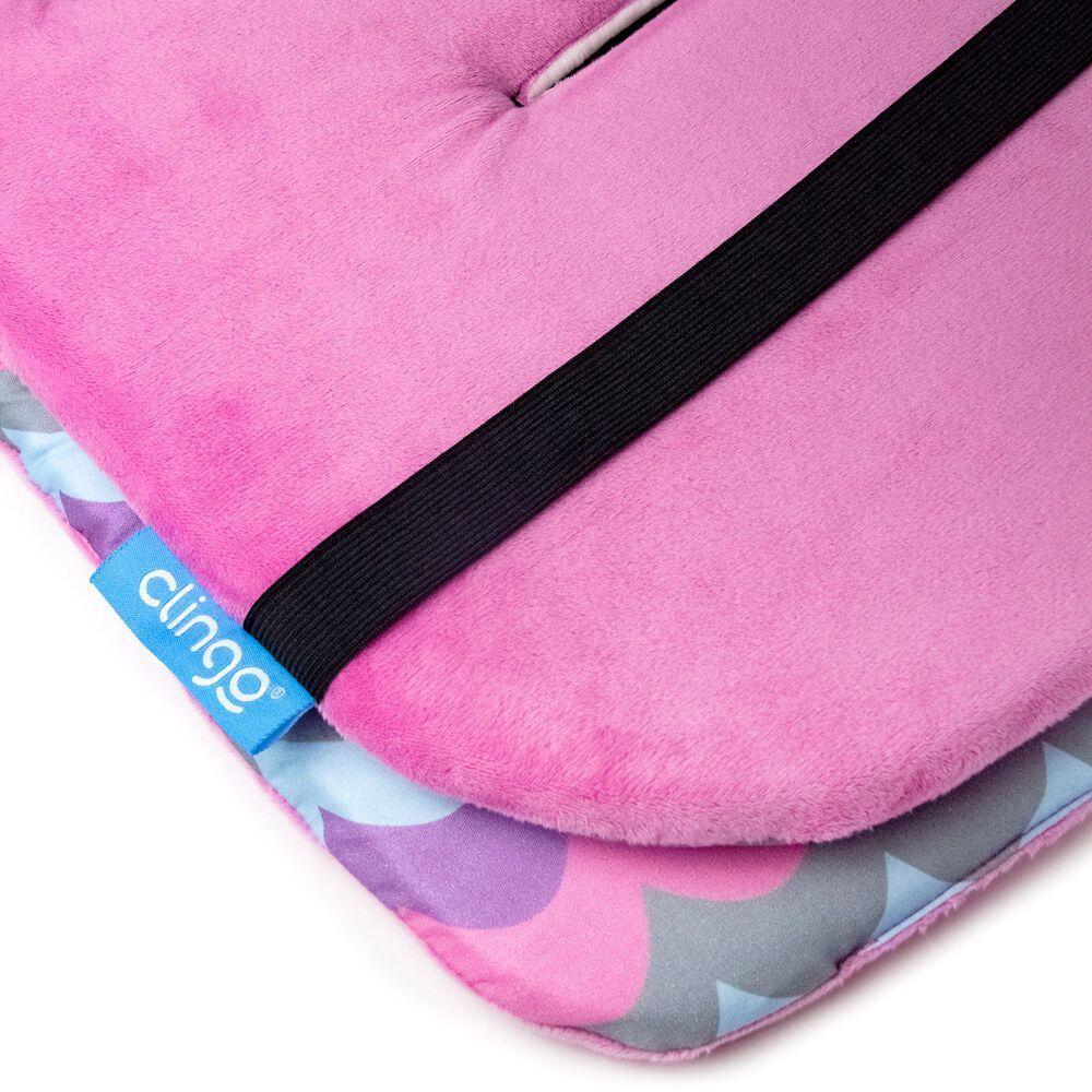 Transforme O Passeio Do Seu Pequeno Com A Almofada Reversível Clingo! Conforto Em Memory Foam E Estampa Waves Pink Para Um Estilo único E Agradável. - 3