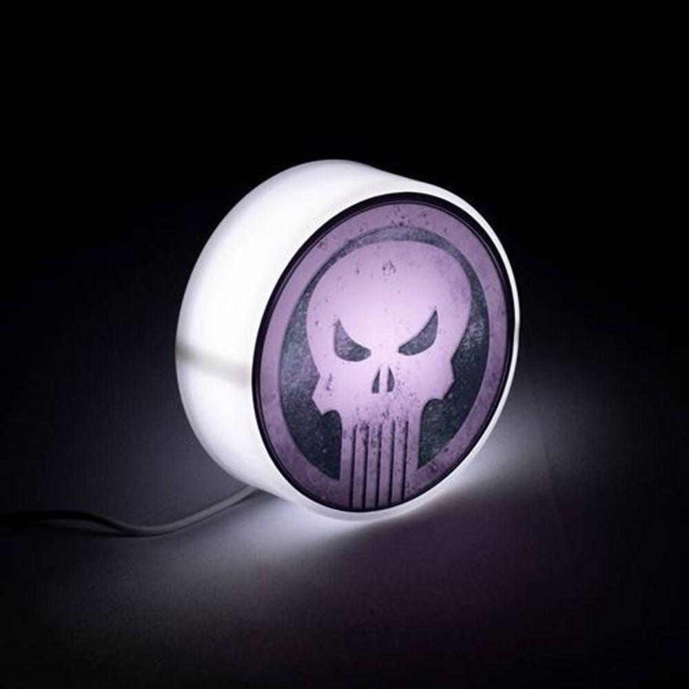 Luminária Led Usb Mini Redonda - Ilumine Seu Mundo Com O Poder Do Justiceiro Marvel! - 1