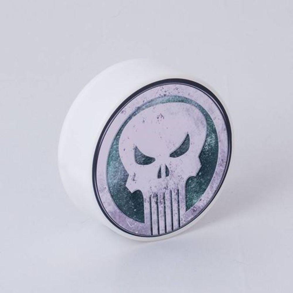 Luminária Led Usb Mini Redonda - Ilumine Seu Mundo Com O Poder Do Justiceiro Marvel! - 4