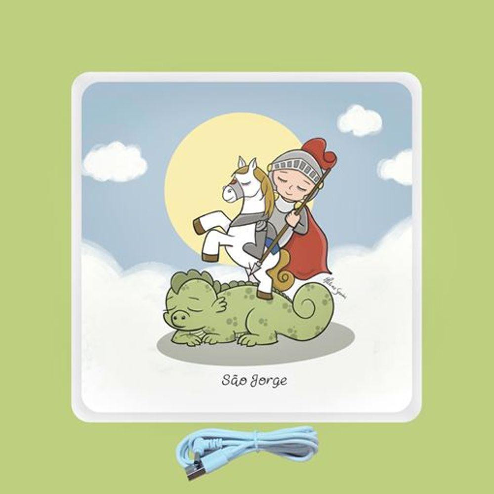 Iluminação Mística: Luminária São Jorge Usb Compacta Para Todos Os Ambientes! - 1