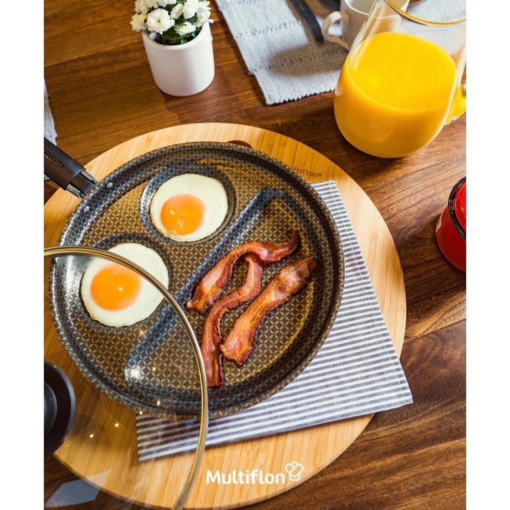 Frigideira Breakfast Gourmet Preto 26 Cm Em Alumínio Com Revestimento Interno Antiaderente - 5