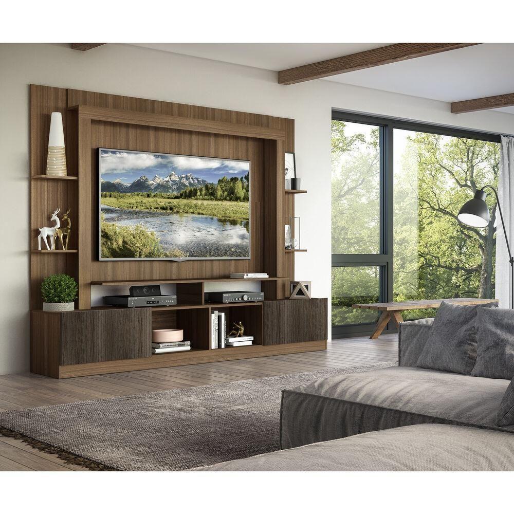 Estante Com Suporte Tv 65" E 2 Portas Oslo Multimóveis V3386 Madeirada/Tenerife Madeirado/Tenerife - 2