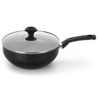 Frigideira Wok Amora Preto Matte 28 Cm 4,3 L Em Alumínio Com Revestimento Interno Antiaderente - 1
