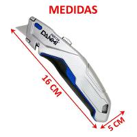 Estilete Faca Canivete Metal Emborrachado Trapezoidal 19mm - 5