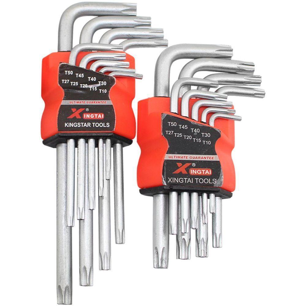 Combo Jogo De 18 Chaves Allen Torx 1,5 A 10mm - 1