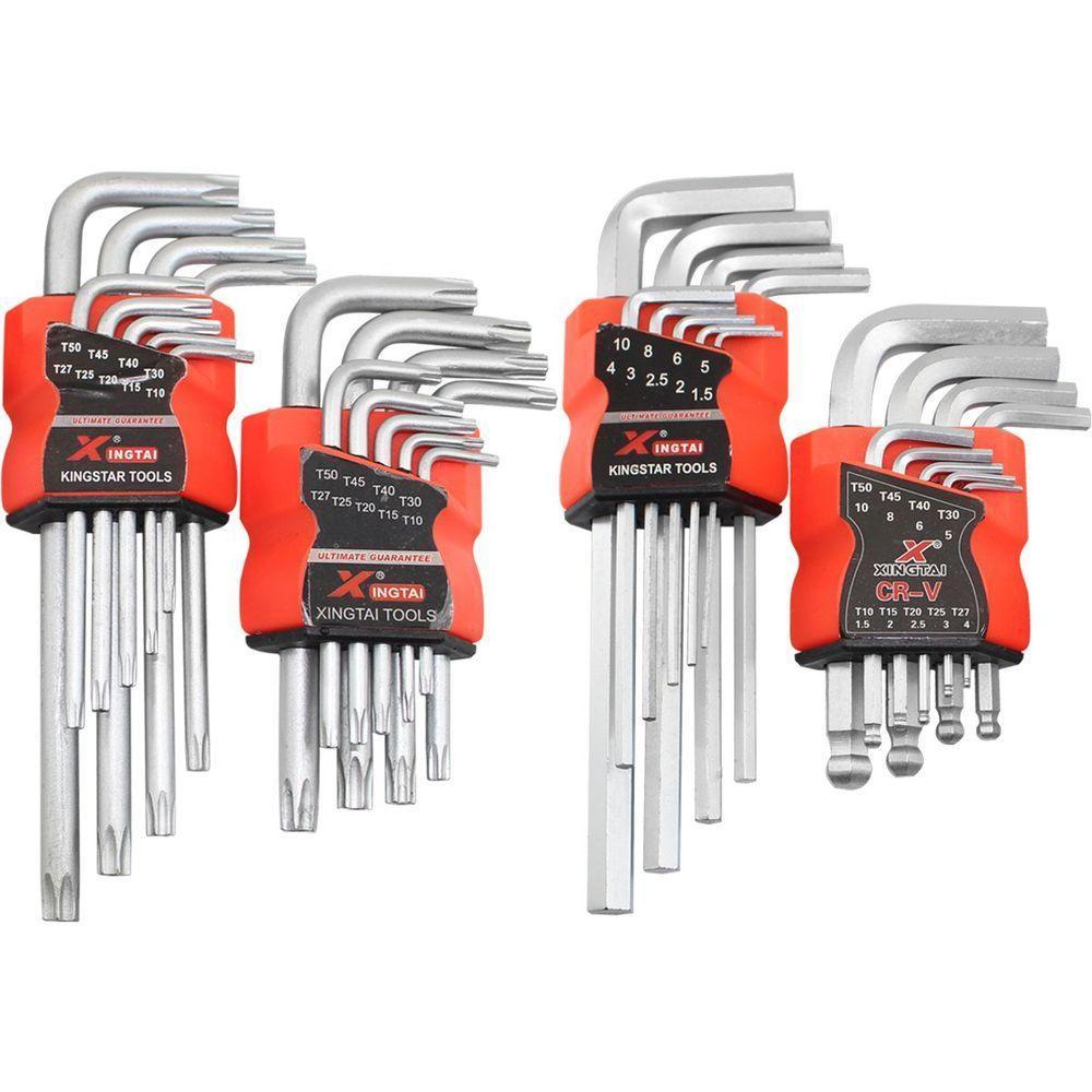 Combo Jogo De 36 Chaves Allen Hexagonal E Torx 1,5 A 10mm - 1