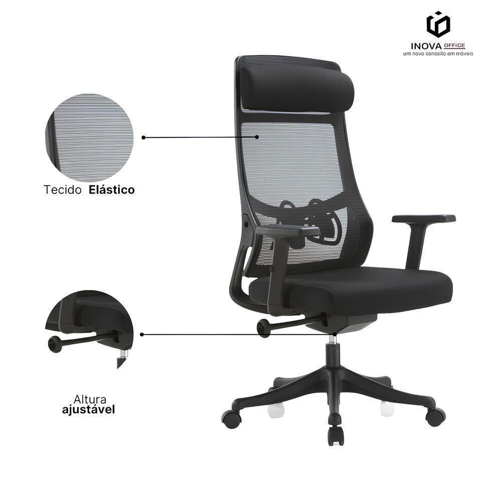 Cadeira Executiva Ergonômica Com Encosto Em Mesh - Estilo E Conforto Para Seu Escritório - 3