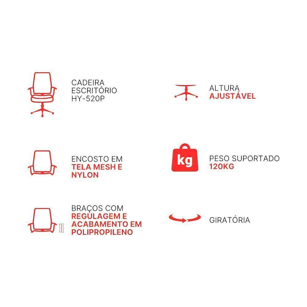 Cadeira Executiva Ergonomica Elite Com Rede E Suporte Lombar ? Conforto E Design Moderno - 2