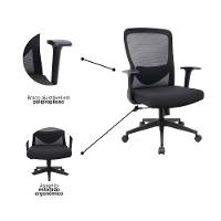 Cadeira Executiva Ergonomica Elite Com Rede E Suporte Lombar ? Conforto E Design Moderno - 3