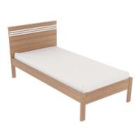 Cama De Solteiro Para Colchão 88 X 188Cm Multimóveis Vcr35014 Amêndoa/Branco Amêndoa/Branco - 2