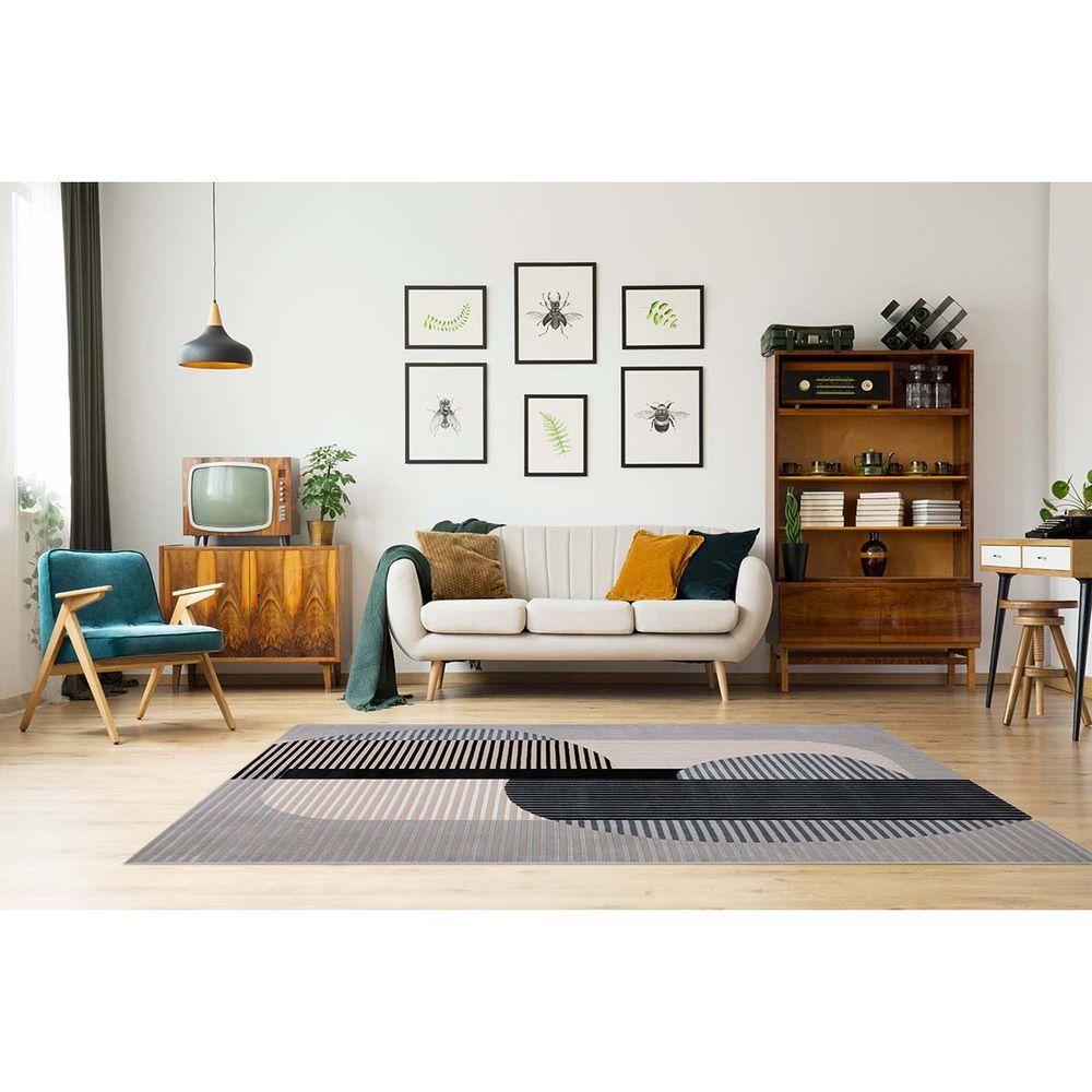 Tapete Sala Egípcio Kingdom 01 Bege-cinza 2,00x3,00m Edantex - 2