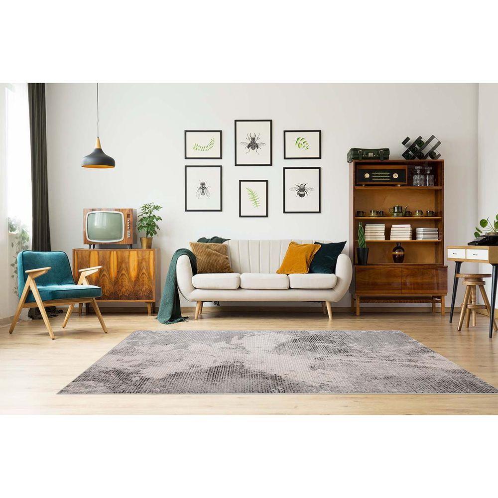 Tapete Sala Egípcio Kingdom 04 Bege-cinza 2,00x3,00m Edantex - 2