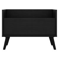 Mesa De Cabeceira 60Cm Retrô Multimóveis V3627 Preta Preto - 3