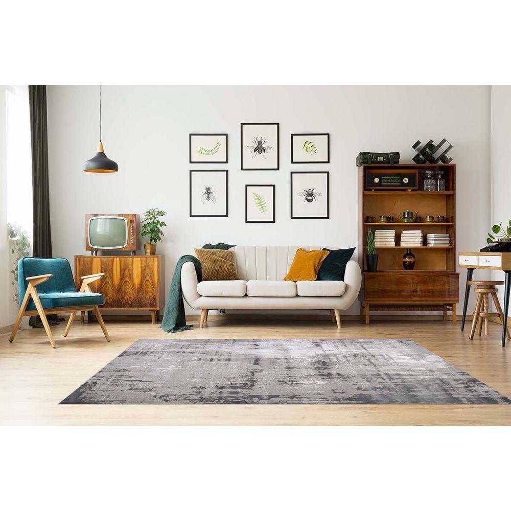 Tapete Sala Egípcio Kingdom 06 Bege-cinza 1,00x1,40m Edantex - 2