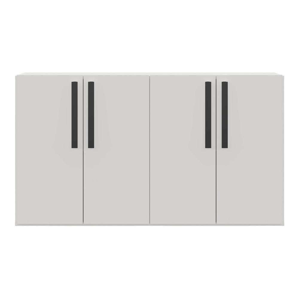 Aparador Buffet 4 Portas Suspenso Viena Branco/preto - 3