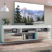 Rack Tv 65" Suspenso Com Espelho 2 Portas Paris Multimóveis V3331 Branco Branco - 7