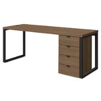 Mesa Escritorio 190 Cm E Gaveteiro 4 Gavetas Frame Kappesberg Munique - 1