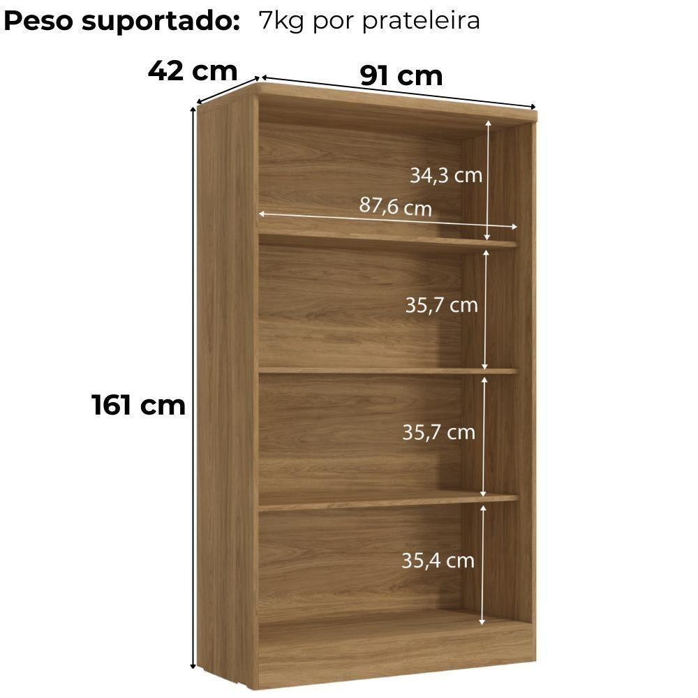 Armario Para Escritorio 2 Portas 161x91 Cm Versatil 1013a Kappesberg Itapua - 4