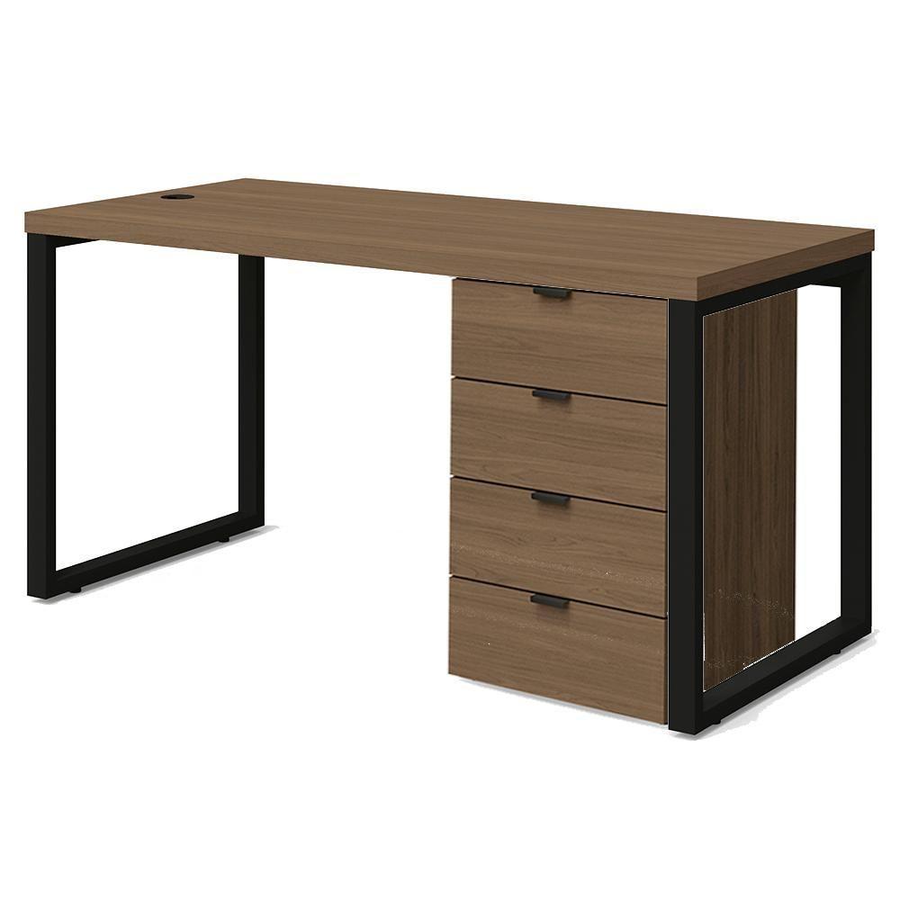 Mesa Escritorio 150 Cm E Gaveteiro 4 Gavetas Frame Kappesberg Munique - 1