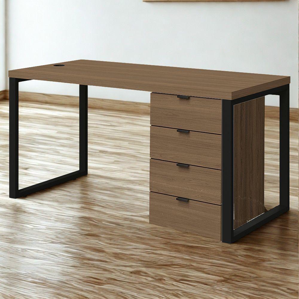 Mesa Escritorio 150 Cm E Gaveteiro 4 Gavetas Frame Kappesberg Munique - 2
