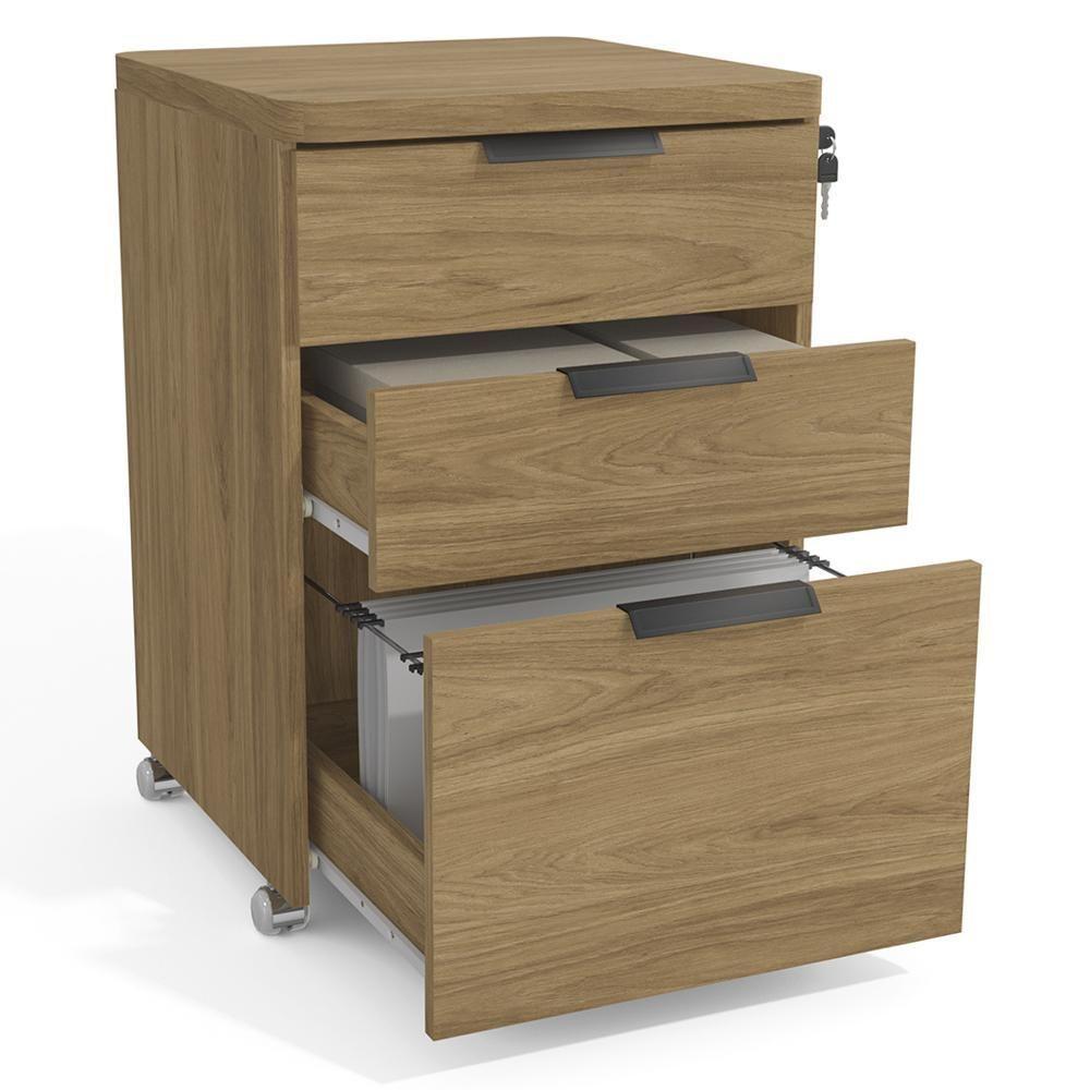 Mesa Escritorio 150 Cm E Gaveteiro 3 Gavetas Versatil Kappesberg Itapua - 6