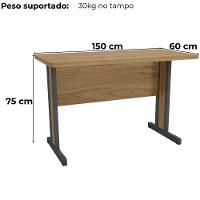Mesa Escritorio 150 Cm Versatil 1150 Kappesberg Itapua - 5