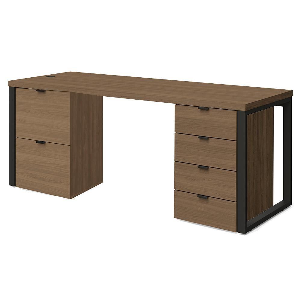 Conjunto Escritorio Industrial Mesa E Gaveteiros Frame Kappesberg Munique - 1