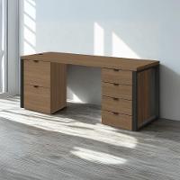 Conjunto Escritorio Industrial Mesa E Gaveteiros Frame Kappesberg Munique - 5